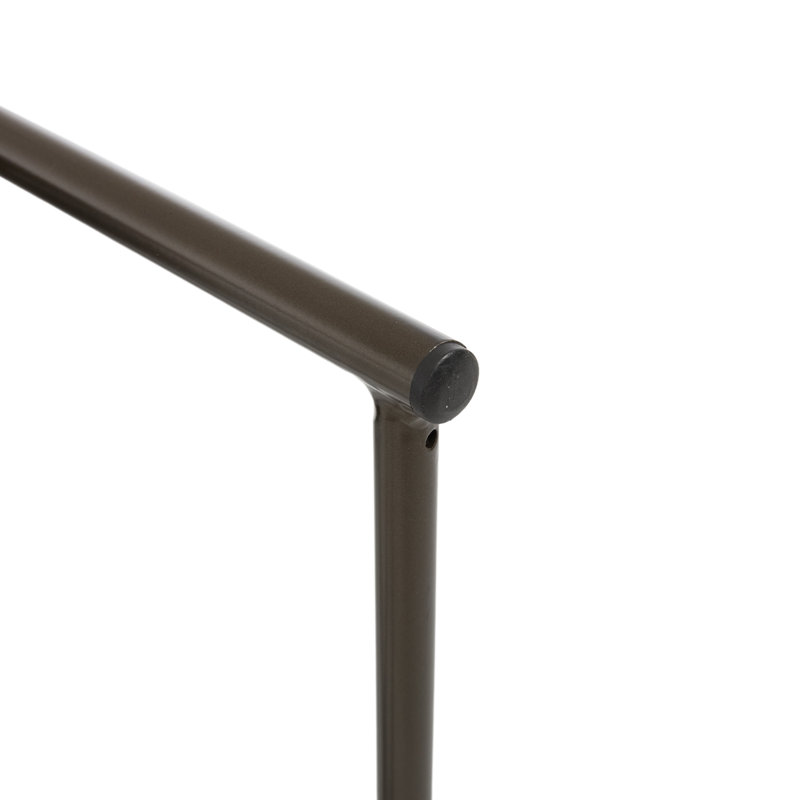 26'' Modern Upholstered Faux Leather Counter Stool With Metal Frame,Arms,Footrest,Backrest, Brown Seat / Tan Frame