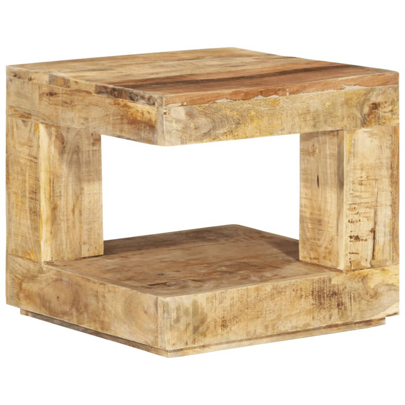 Sparta Solid Wood Floor Shelf Coffee Table with Storage