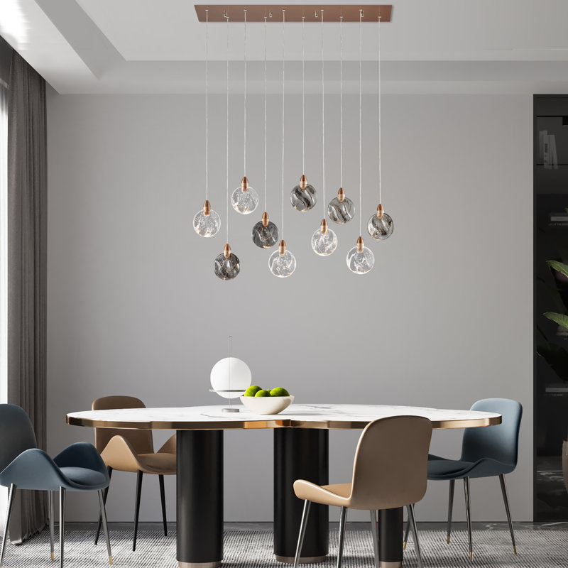 Lustre Dimmable Integrated LED Rectangular Chandelier