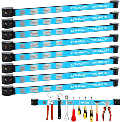 8 Pcs 12'' Magnetic Tool Holder Strip