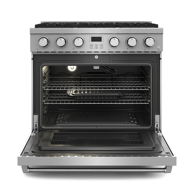 Thor Kitchen 36" 6 Cubic Feet Smart Liquid Propane Free Standing Range with 6 Burners