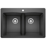 Diamond SILGRANIT 33" L x 22" W Double Bowl Drop-In/Undermount Kitchen Sink
