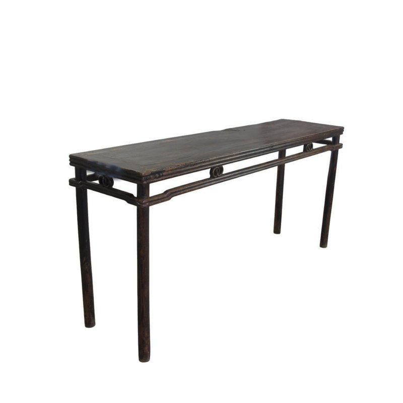 72" Long Antique Elm Console Table