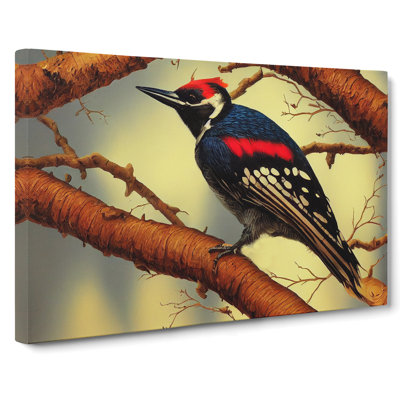 Boundless Woodpecker Bird - Wrapped Canvas Painting