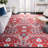 Evart Southwestern Red/Ivory Area Rug-301651017