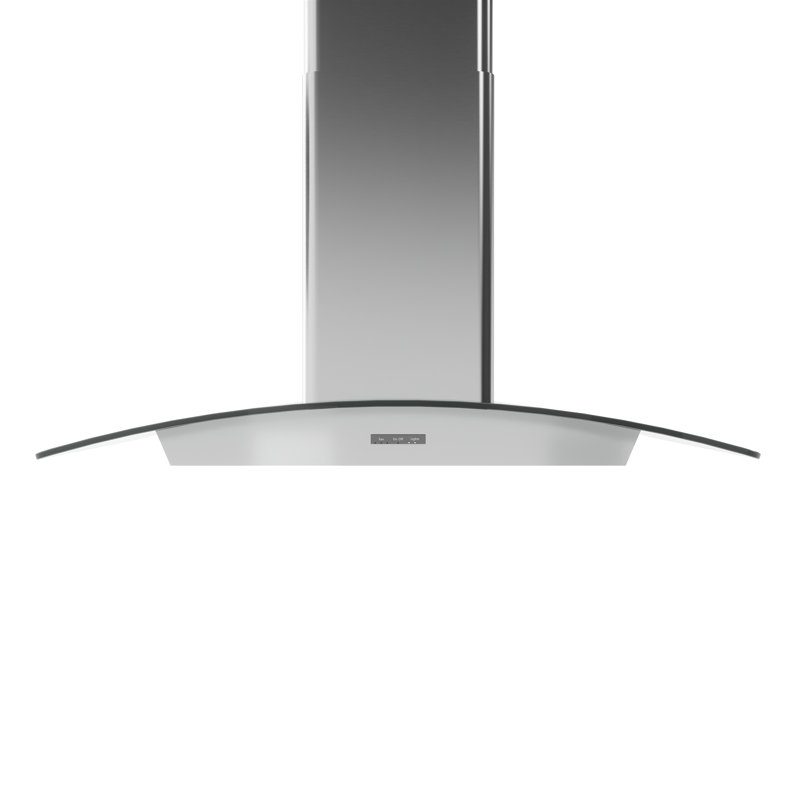30" Brisas 600 CFM Convertible Island Range Hood in Silver with Night light