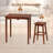 3-Piece Bar Table Set with Pub Table and 2 Saddle Stools