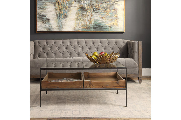 storage coffee table with shelves