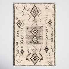 Union Rustic Chamberlayne Tribal Black/White Indoor/Outdoor Area Rug &  Reviews