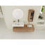 Meuble-lavabo mural 60 po avec lavabo en résine et armoire d'appoint 60 po, tiroir à fermeture en douceur, fixation à flotteur