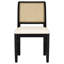 Chaise d'appoint de salle à manger en rotin noir Benson (ensemble de 2)