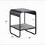 Table de bout au design moderne et épuré avec tablette en métal et meubles de salon en béton 1pc-151054596-151054593