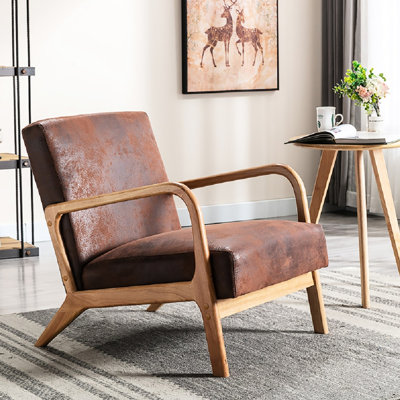 Fauteuil brun Mid Century