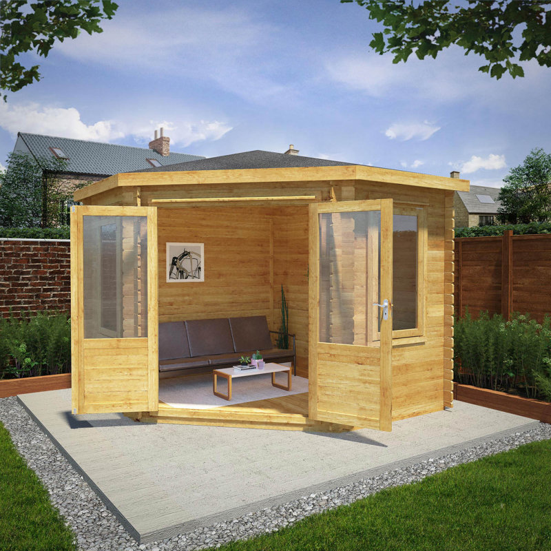 Mercia 10ft x 10ft Corner Cabin, 28mm