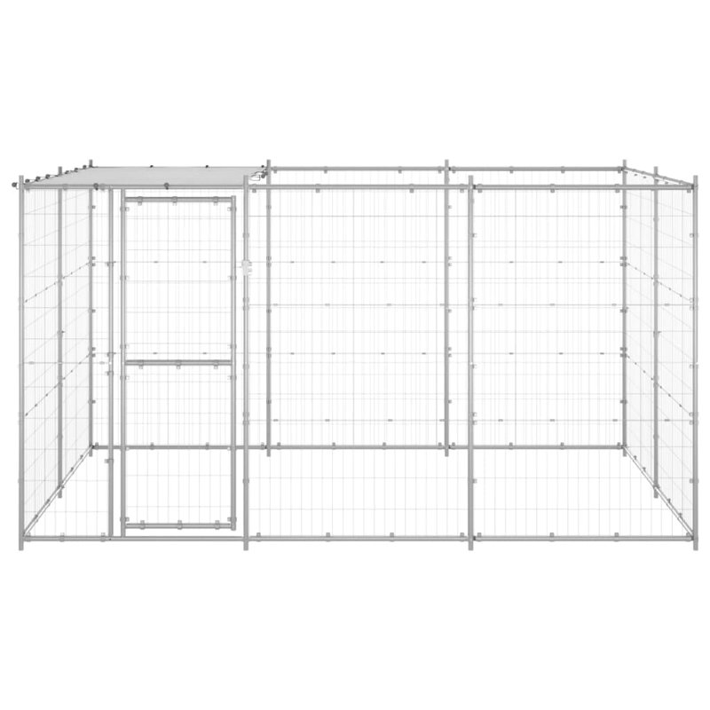 Leamont Galvanised Steel Dog House, 180cm H x 330cm W x 220cm D