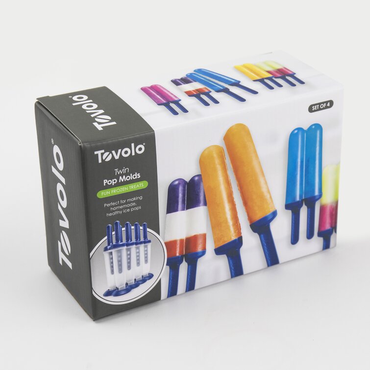 Tovolo Twin Popsicle Molds with Sticks Ice Pop Maker BPA Food Safe