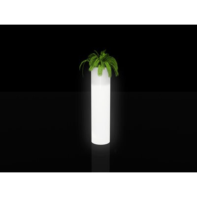 Cilindro - Pot à fleurs en résine - LED RVB / Câble - Glace