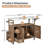 54.33" Outdoor Modern Farmhouse Solid Wood Rolling Kitchen Cart with Stainless Steel Top-124178212