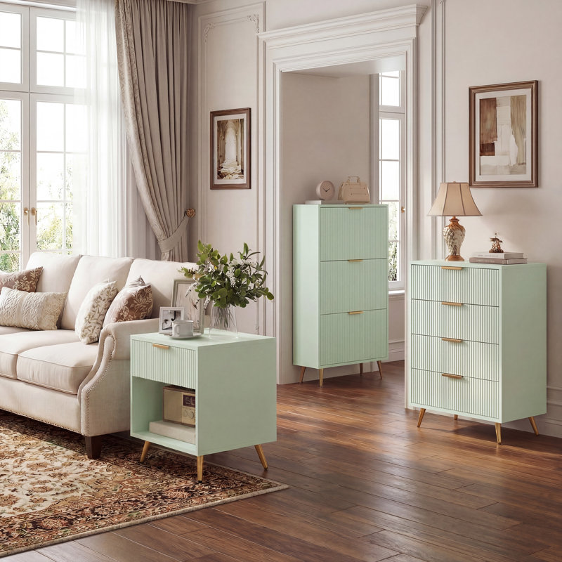 Shoe Storage, 122.5 cm H x 60 cm W x 24 cm D, Light Green