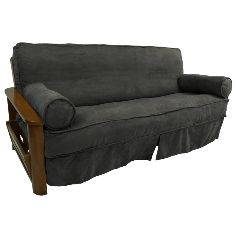 Housse pour futon à coussins carrés/rectangulaires, Gris acier