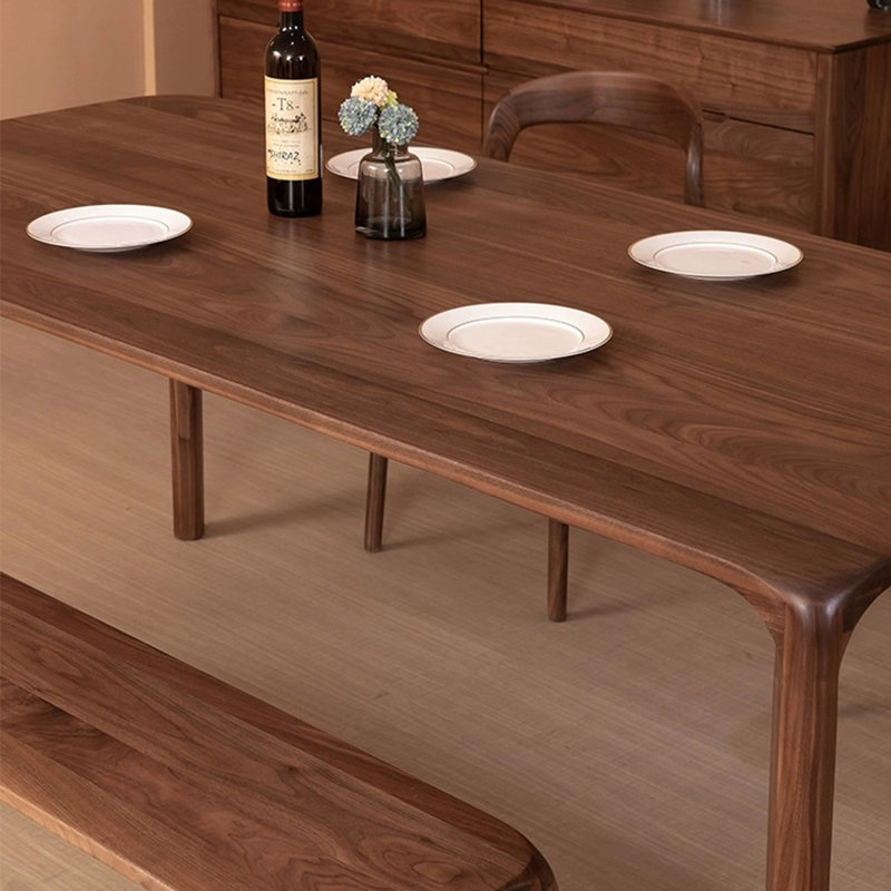 Ensemble de table de salle à manger en bois massif de style américain, H 29,5 po x L 62,9 po x l 31,4 po