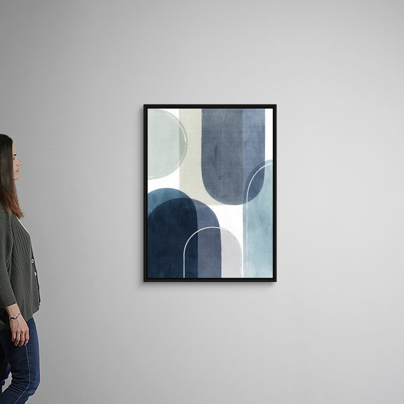 " Framed Move I " Print, 42" H x 32" W x 1.75" D, Black Framed