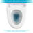 Dual Flush Ceramic Toilet With Low Water Consumption And Lid Fully Glazed Calm Seat