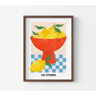 Décoration murale Les Citrons: Œuvre de citron frais (encadrée ou imprimée seulement)