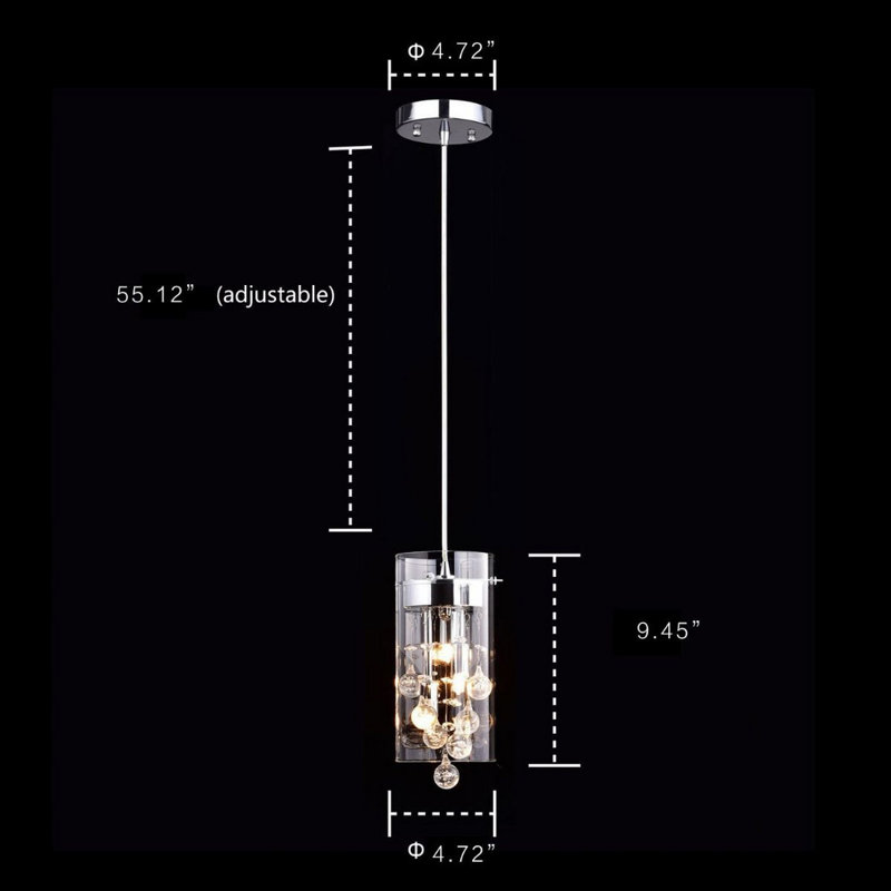 Dodds 3 - Light Chrome Unique/Statement Pendant