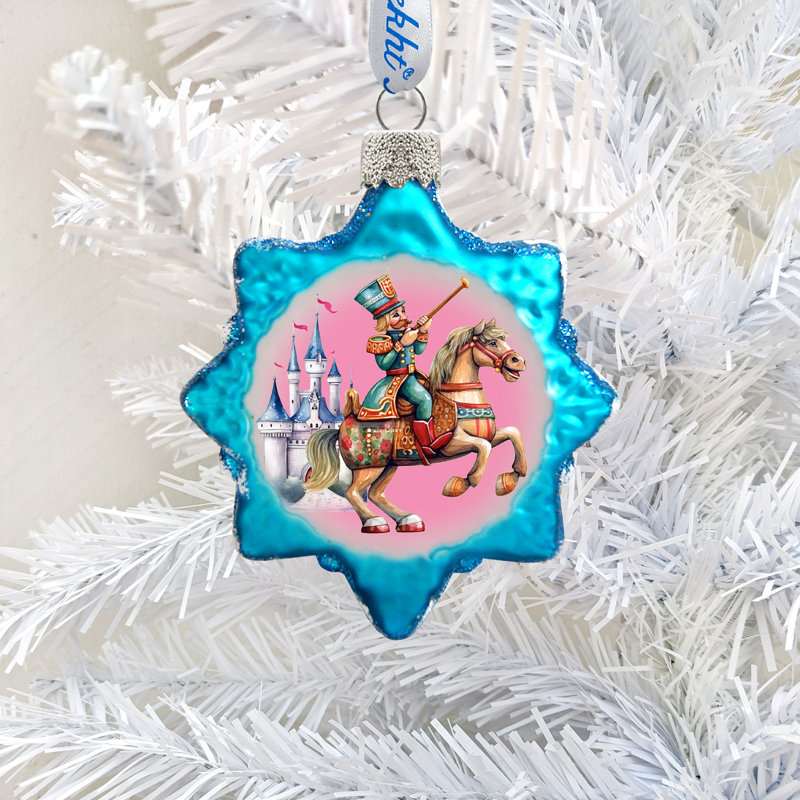 4'' Glass Hanging Figurine Ornament