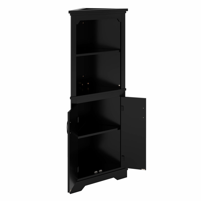 Grande armoire d'angle avec portes, Noir