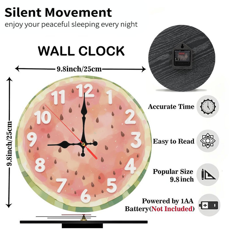 Horloge melon d'eau avec graines