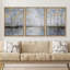 Birch Tree " Winter's Breath Snowy Birch Chilled Forest Landscape Illustration Modern Artwork Ultra " 3 - Pieces-98697540-98697541