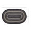 Tapis ovale fait à la main en noir / blanc-1015417737