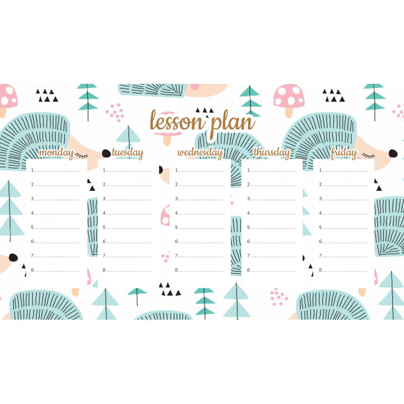 Magnetic Lesson Plan Cute Hedgehogs
