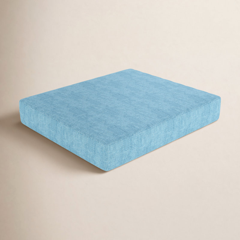 Sunbrella® Outdoor 3.5'' Ottoman Seat Cushion, Cast Horizon Sunbrella® Plainweave
