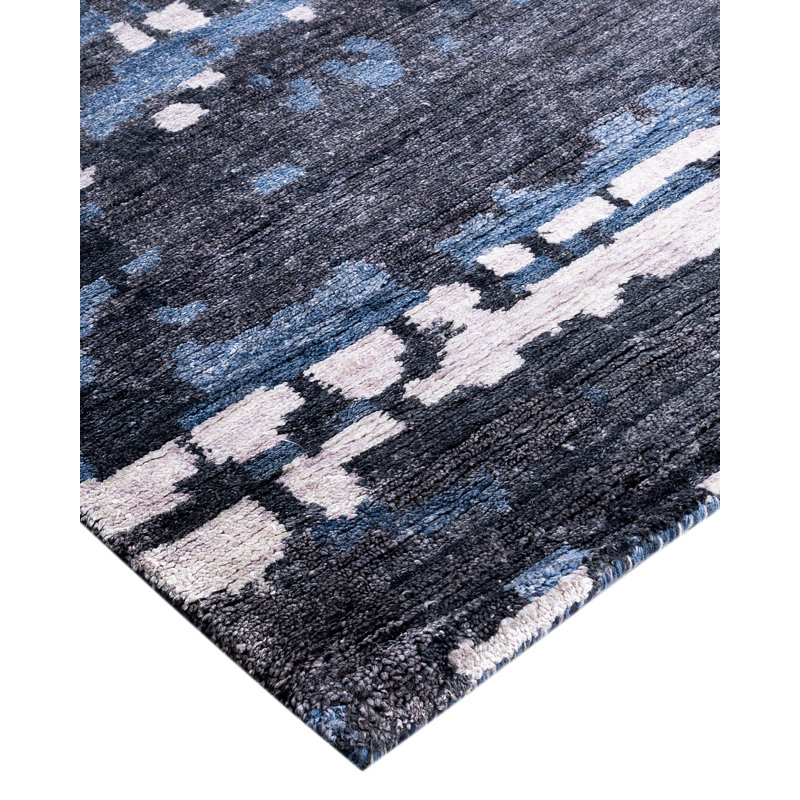 Overdyed One-of-a-Kind Rectangle 9'1" X 12'1" Hand Knotted Area Rug