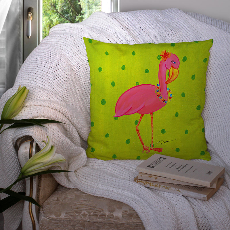 Flamingo Indoor Outdoor Throw Pillow