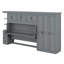 Lit escamotable multifonctionnel avec garde-robe, bureau et armoire-834933862