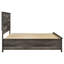 Grand lit plateforme gris, style traditionnel, rangement, bois et bois d'ingénierie, pour endommager les taches