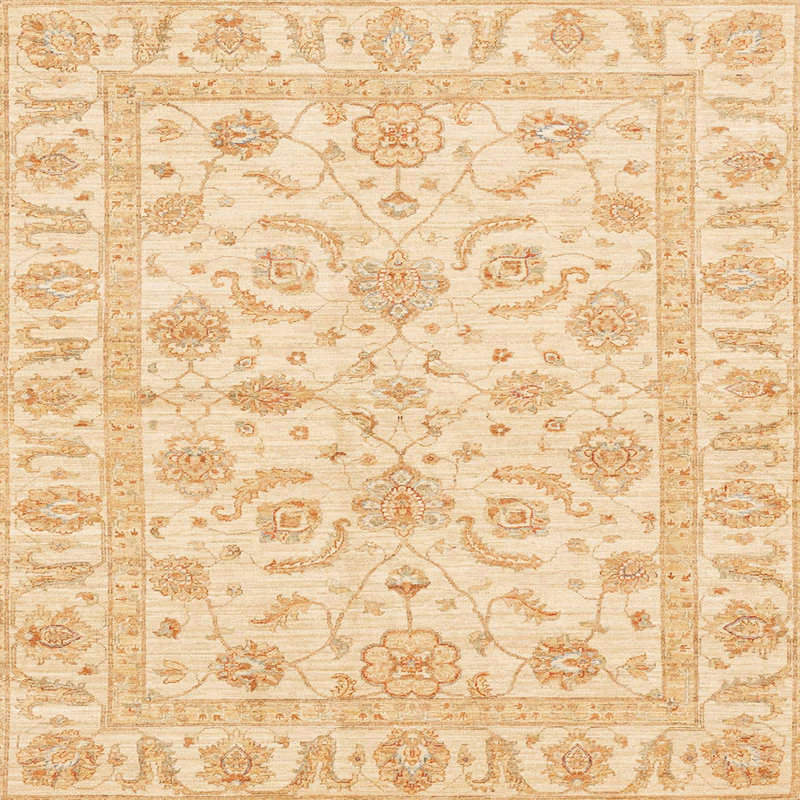 Chrishauna Oriental Indoor Rug, Square 5'