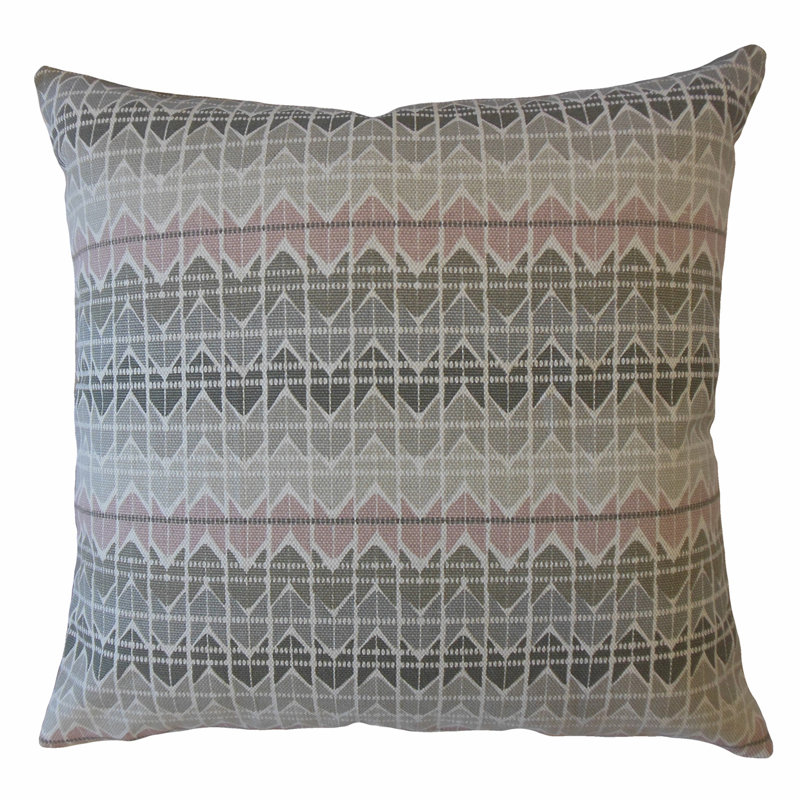 Coussin en coton Eimear, 20 po x 20 po, Quartz rose