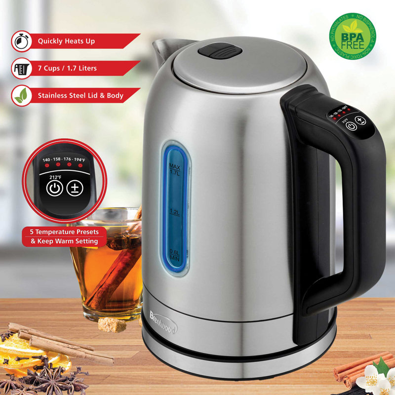 Brentwood 1.79 Quarts Electric Tea Kettle