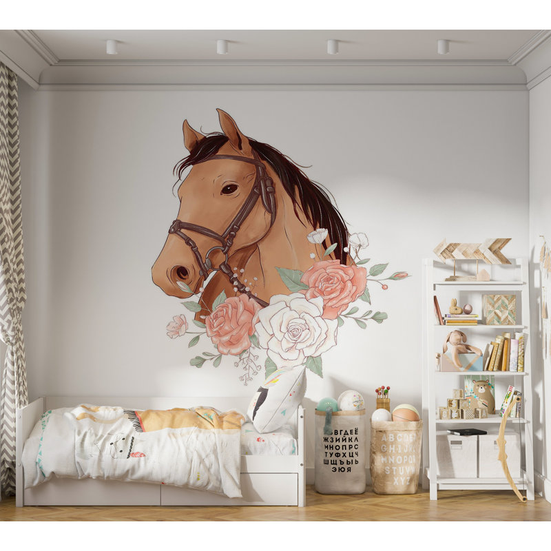 Papier peint de qualité supérieure - Rose équestre, L 144 po x l 210 po