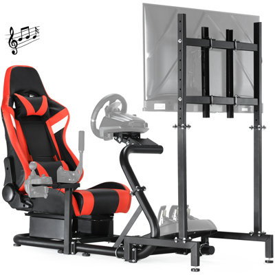 Fauteuil de jeu et de course ergonomique avec haut-parleurs intégrés Inbox Zero