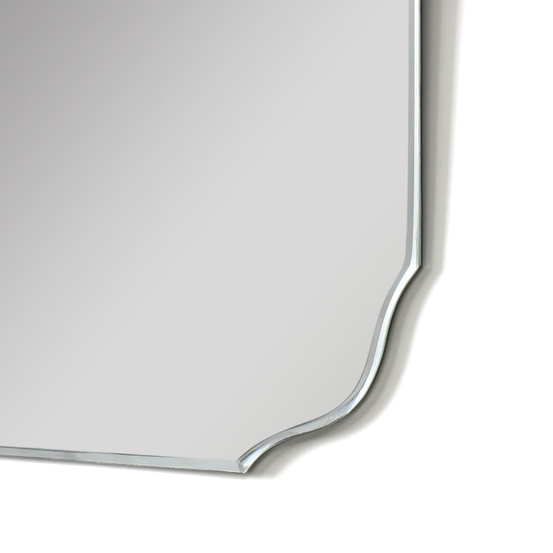 Arnoud Frameless Wall Mirror Bathroom Vanity Mirror Accent Decorative Mirror, 25.7" x 21"