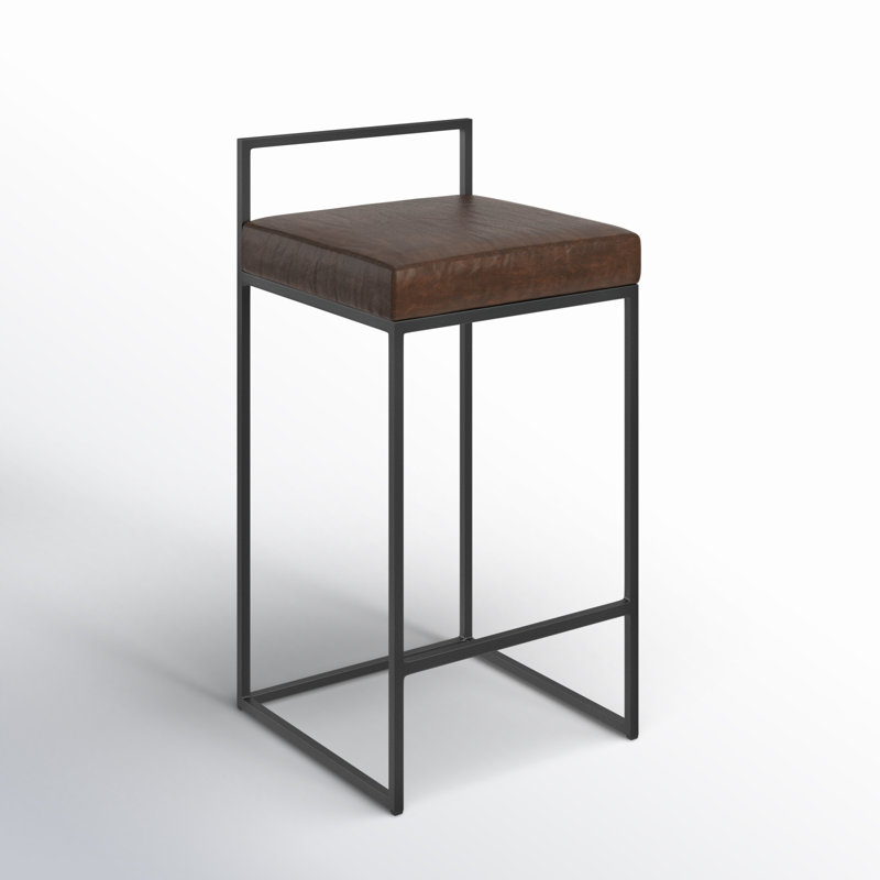 Belfort 26" Counter Stool By Classic Home, Black, Cocoa Brown
