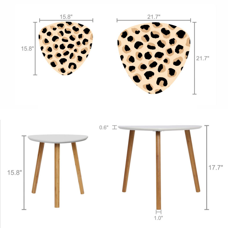 Ensemble de 2 tables basses gigognes Triangle