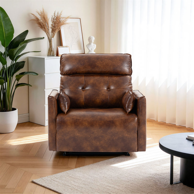 Très grand fauteuil inclinable extensible 42,5 po, Cognac Brown