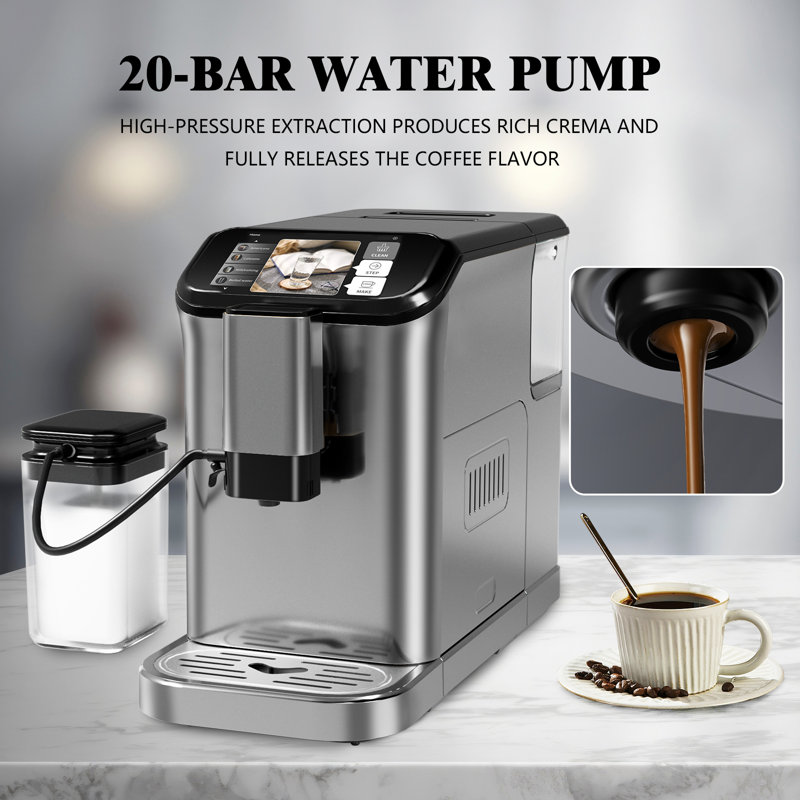Sangdo Super-Automatic Espresso Machine with Frother, Black